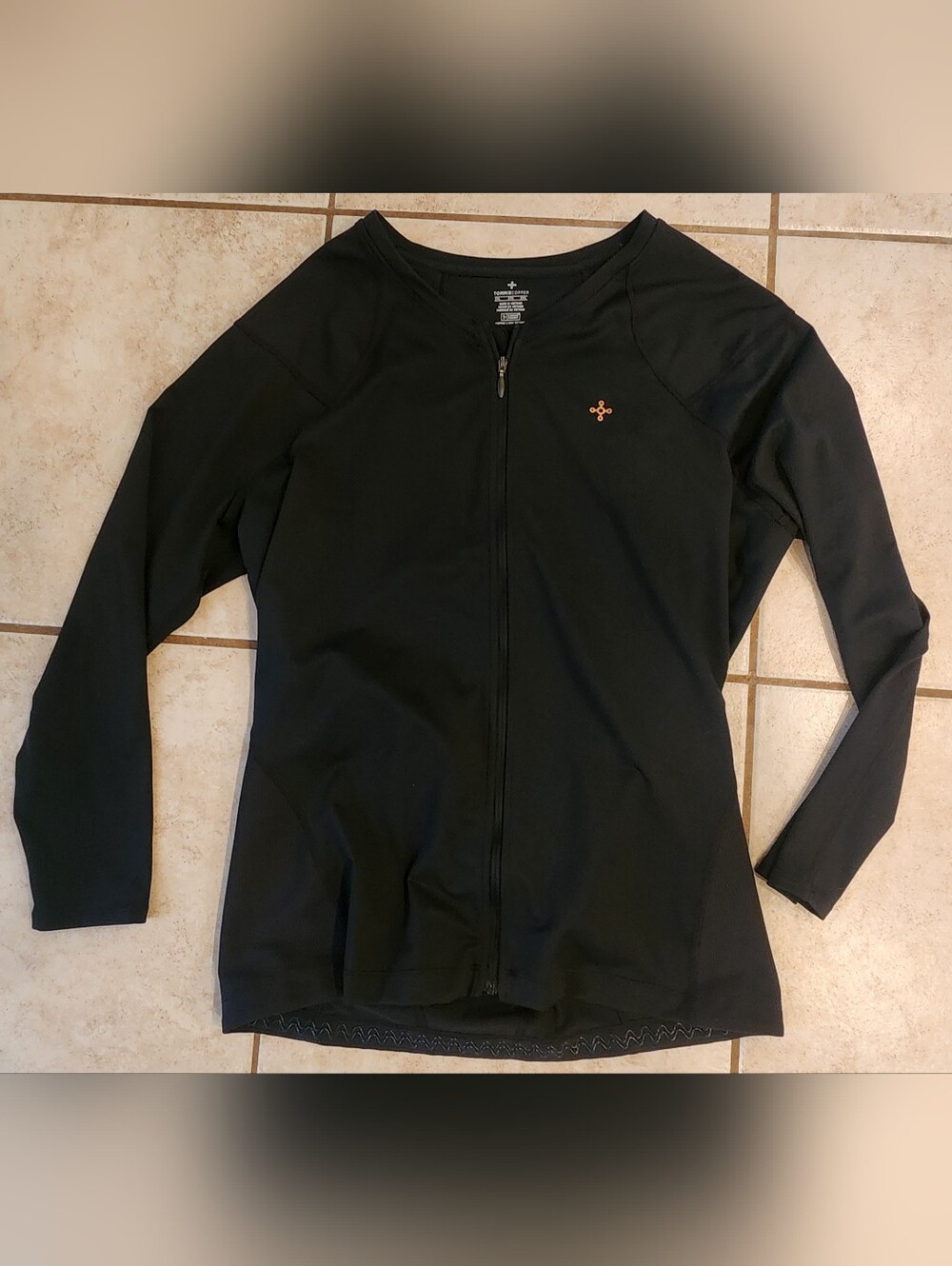 Womens Plus Black Zip-Front Long Sleeve Jacket Tommie Copper Compression Size 2x - Picture 1 of 9